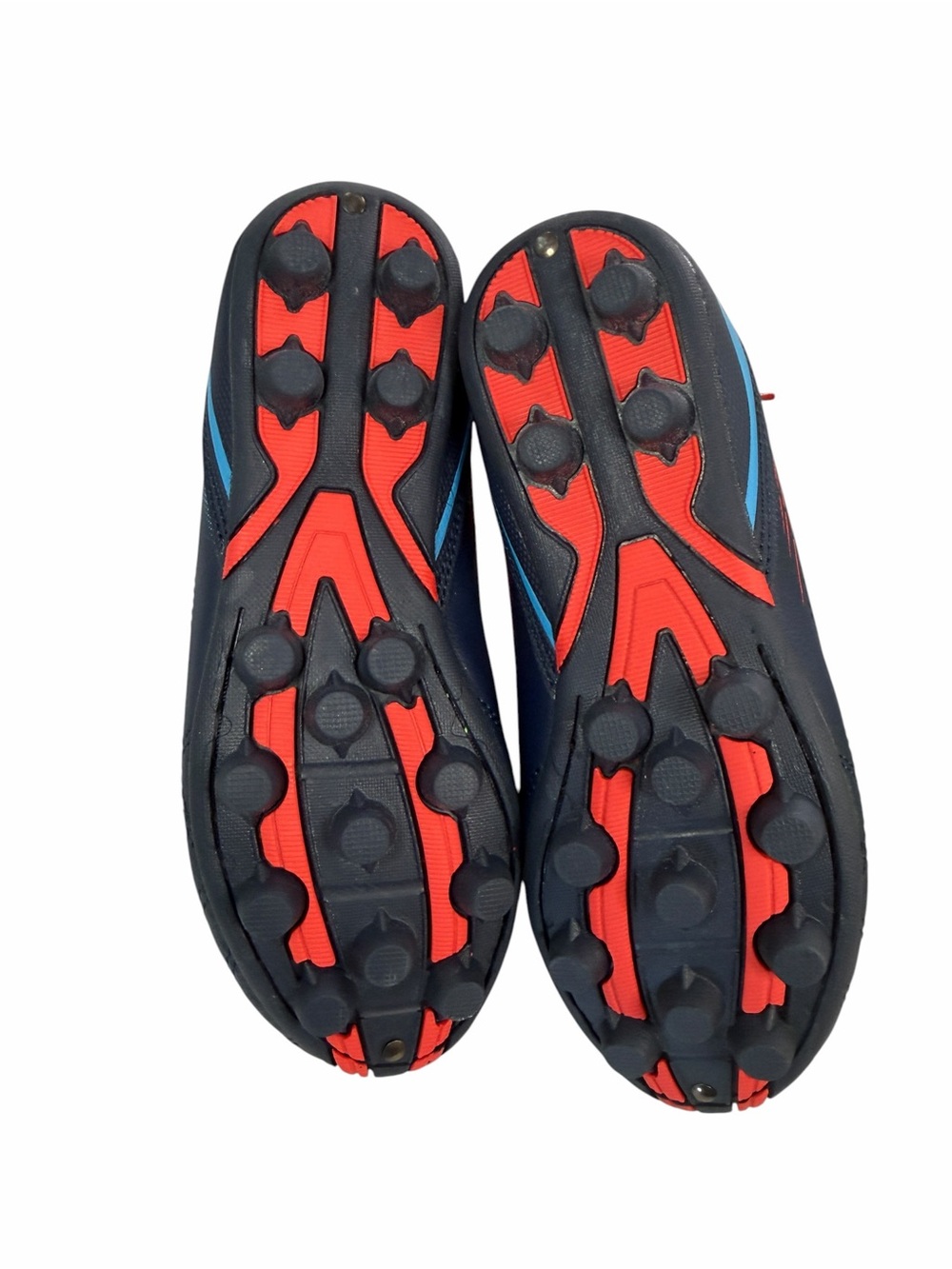 Kids Navy and Red Athletic Soccer Shoes - Picture 4 of 6
